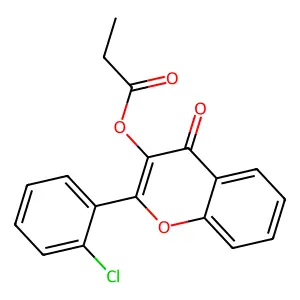 2-(2-Chlorophenyl)-4-oxochromen-3-yl propanoate structure