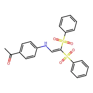 1-(4-((2,2-Bis(phenylsulfonyl)vinyl)amino)phenyl)ethanone structure