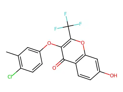 3-(4-Chloro-3-Methylphenoxy)-7-Hydroxy-2-(Trifluoromethyl)-4H-Chromen-4-One structure