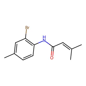 N-(2-溴-4-甲基苯基)-3-甲基丁-2-烯酰胺 structure