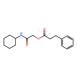 2-(Cyclohexylamino)-2-oxoethyl 3-phenylpropanoate structure