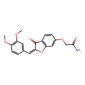 (Z)-2-((2-(3,4-dimethoxybenzylidene)-3-oxo-2,3-dihydrobenzofuran-6-yl)oxy)acetamide structure