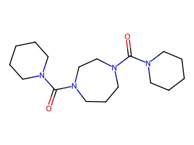 1,4-Bis(1-piperidinylcarbonyl)-1,4-diazepane structure