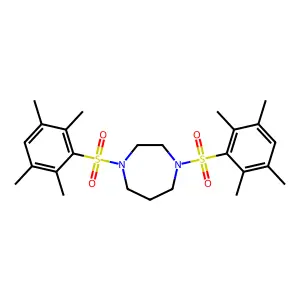 1,4-Bis(2,3,5,6-tetramethylbenzenesulfonyl)-1,4-diazepane structure