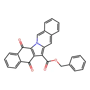 Benzyl 5,14-dioxo-5,14-dihydrobenzo[5,6]indolo[1,2-b]isoquinoline-13-carboxylate structure