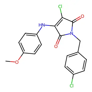 3-Chloro-1-(4-chlorobenzyl)-4-((4-methoxyphenyl)amino)-1H-pyrrole-2,5-dione structure