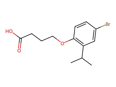 4-(4-Bromo-2-isopropylphenoxy)butanoic acid structure