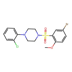 1-(5-Bromo-2-methoxybenzenesulfonyl)-4-(2-chlorophenyl)piperazine structure