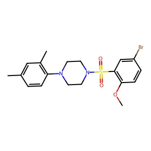 1-(5-Bromo-2-methoxybenzenesulfonyl)-4-(2,4-dimethylphenyl)piperazine structure