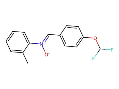 (Z)-N-(4-(difluoromethoxy)benzylidene)-2-methylaniline oxide structure