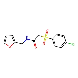 2-(4-chlorobenzenesulfonyl)-N-[(furan-2-yl)methyl]acetamide structure