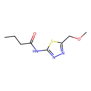 N-[5-(methoxymethyl)-1,3,4-thiadiazol-2-yl]butanamide structure