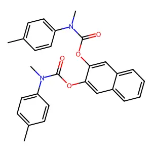Naphthalene-2,3-diyl bis(methyl(p-tolyl)carbamate) structure