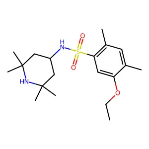 5-ethoxy-2,4-dimethyl-N-(2,2,6,6-tetramethylpiperidin-4-yl)benzenesulfonamide structure