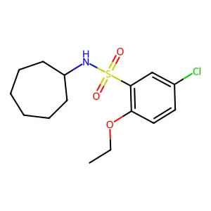 5-chloro-N-cycloheptyl-2-ethoxybenzenesulfonamide structure