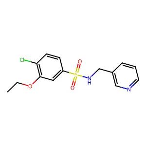4-chloro-3-ethoxy-N-(pyridin-3-ylmethyl)benzenesulfonamide structure