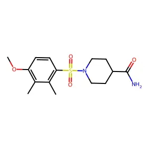 1-((4-Methoxy-2,3-dimethylphenyl)sulfonyl)piperidine-4-carboxamide structure