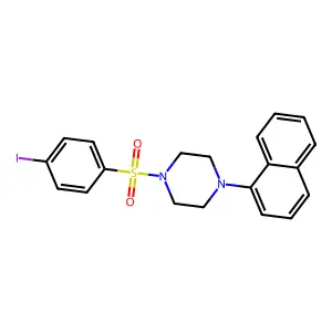 4-Iodo-1-[(4-naphthylpiperazinyl)sulfonyl]benzene structure