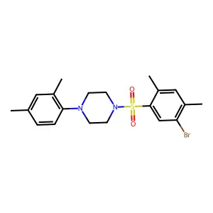 1-(5-Bromo-2,4-dimethylbenzenesulfonyl)-4-(2,4-dimethylphenyl)piperazine structure