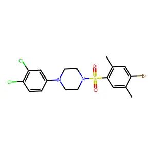 1-(4-Bromo-2,5-dimethylbenzenesulfonyl)-4-(3,4-dichlorophenyl)piperazine structure