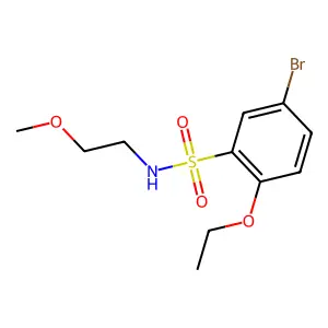 5-bromo-2-ethoxy-N-(2-methoxyethyl)benzenesulfonamide structure