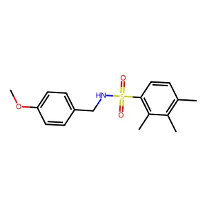 N-[(4-methoxyphenyl)methyl]-2,3,4-trimethylbenzenesulfonamide structure