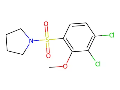 1-(3,4-Dichloro-2-methoxyphenyl)sulfonylpyrrolidine structure