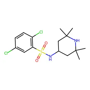 2,5-dichloro-N-(2,2,6,6-tetramethylpiperidin-4-yl)benzenesulfonamide structure