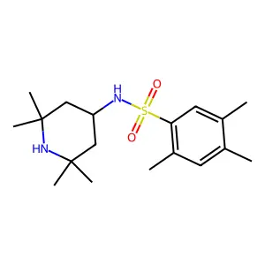 2,4,5-trimethyl-N-(2,2,6,6-tetramethylpiperidin-4-yl)benzenesulfonamide structure