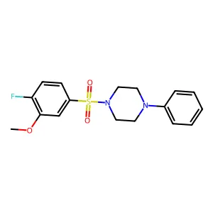 1-(4-Fluoro-3-methoxyphenyl)sulfonyl-4-phenylpiperazine structure