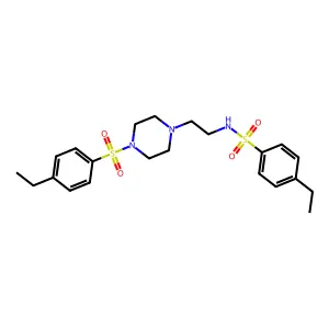 4-ethyl-N-(2-(4-((4-ethylphenyl)sulfonyl)piperazin-1-yl)ethyl)benzenesulfonamide structure