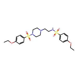 4-ethoxy-N-[2-[4-(4-ethoxyphenyl)sulfonylpiperazin-1-yl]ethyl]benzenesulfonamide structure