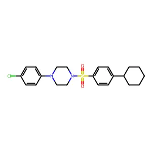 1-(4-Chlorophenyl)-4-(4-cyclohexylbenzenesulfonyl)piperazine structure