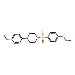1-[(4-Ethoxyphenyl)sulfonyl]-4-(4-ethylphenyl)piperazine structure