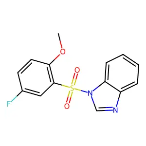 1-(5-Fluoro-2-methoxyphenyl)sulfonylbenzimidazole structure