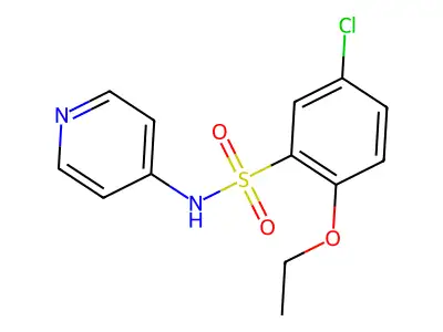 5-chloro-2-ethoxy-N-pyridin-4-ylbenzenesulfonamide structure