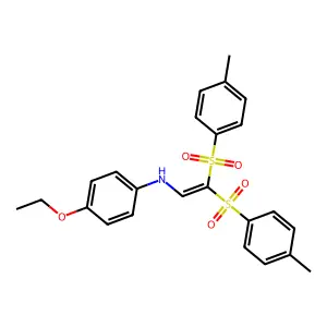 N-(2,2-ditosylvinyl)-4-ethoxyaniline structure