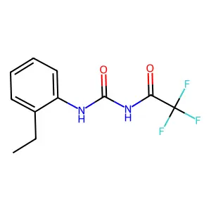 N-(2-ethylphenyl)-N'-(trifluoroacetyl)urea structure