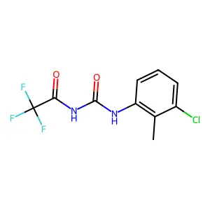 N-(3-chloro-2-methylphenyl)-N'-(trifluoroacetyl)urea structure