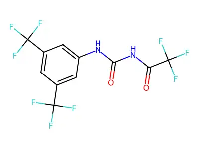 N-[[3,5-bis(trifluoromethyl)phenyl]carbamoyl]-2,2,2-trifluoroacetamide structure