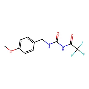 N-(4-methoxybenzyl)-N'-(trifluoroacetyl)urea structure