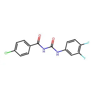 4-chloro-N-[(3,4-difluorophenyl)carbamoyl]benzamide structure