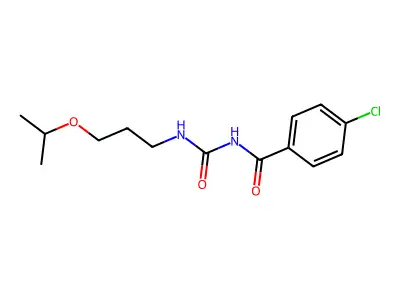 4-chloro-N-(3-propan-2-yloxypropylcarbamoyl)benzamide structure