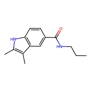 2,3-dimethyl-N-propyl-1H-indole-5-carboxamide structure
