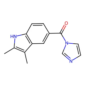 5-(1H-imidazole-1-carbonyl)-2,3-dimethyl-1H-indole structure