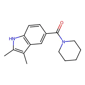 2,3-dimethyl-5-(piperidin-1-ylcarbonyl)-1H-indole structure