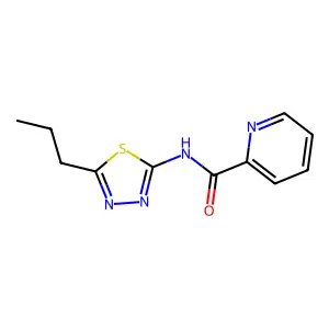 N-(5-propyl-1,3,4-thiadiazol-2-yl)pyridine-2-carboxamide structure