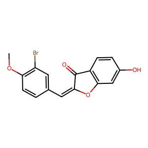 2-[(3-Bromo-4-methoxyphenyl)methylene]-6-hydroxybenzo[b]furan-3-one structure