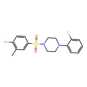 1-[(4-Fluoro-3-methylphenyl)sulfonyl]-4-(2-fluorophenyl)piperazine structure