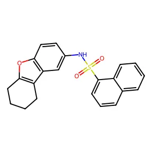 N-(6,7,8,9-tetrahydrodibenzofuran-2-yl)naphthalene-1-sulfonamide structure
